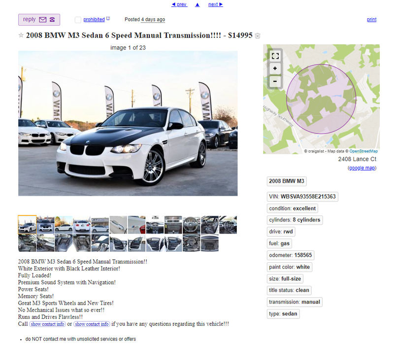 Illustration for article titled That is one cheap E90 M3